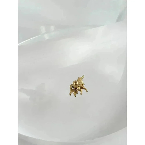 Vintage Gold Colored Dainty Unicorn Brooch Pin - Picture 4 of 8